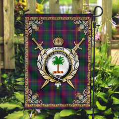 Cairns Tartan Crest Garden Flag - Celtic Thistle Style