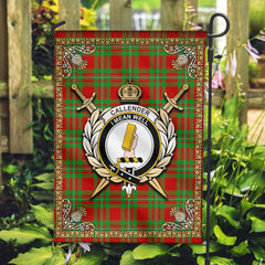 Callender Tartan Crest Garden Flag - Celtic Thistle Style