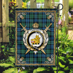 Campbell Ancient 02 Tartan Crest Garden Flag - Celtic Thistle Style