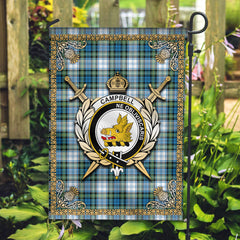 Campbell Dress Ancient Tartan Crest Garden Flag - Celtic Thistle Style