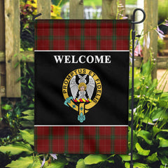 Carruthers Tartan Crest Black Garden Flag