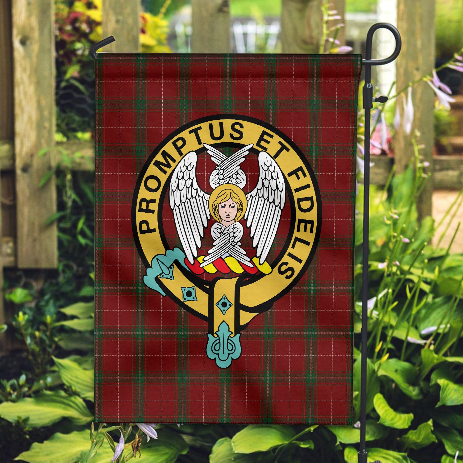 Carruthers Tartan Crest Garden Flag