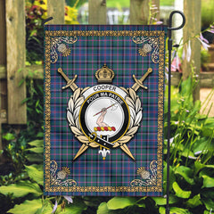 Cooper Ancient Tartan Crest Garden Flag - Celtic Thistle Style