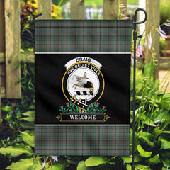 Craig Tartan Crest Garden Flag - Welcome Style