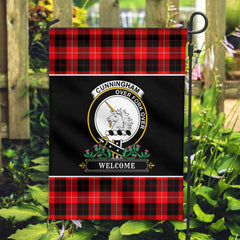 Cunningham Modern Tartan Crest Garden Flag - Welcome Style