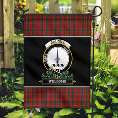 Dalzell Tartan Crest Garden Flag - Welcome Style