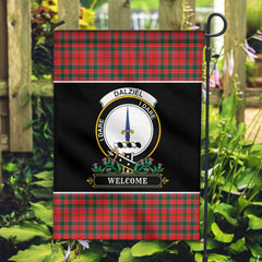 Dalziel Modern Tartan Crest Garden Flag - Welcome Style