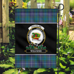 Douglas Modern Tartan Crest Garden Flag - Welcome Style