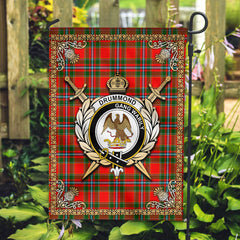 Drummond of Perth Tartan Crest Garden Flag - Celtic Thistle Style