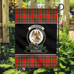 Drummond of Perth Tartan Crest Garden Flag - Welcome Style