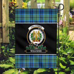 Falconer Tartan Crest Garden Flag - Welcome Style