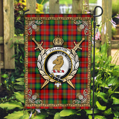 Fullarton Tartan Crest Garden Flag - Celtic Thistle Style