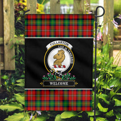 Fullarton Tartan Crest Garden Flag - Welcome Style