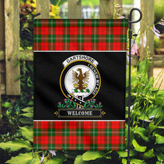 Gartshore Tartan Crest Garden Flag - Welcome Style