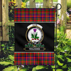 Gow (of Skeoch) Tartan Crest Garden Flag - Welcome Style