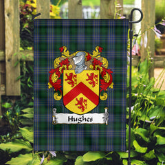 Hughes Tartan Crest Garden Flag