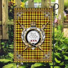 Jardine Tartan Crest Garden Flag - Celtic Thistle Style