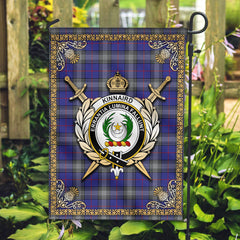 Kinnaird Tartan Crest Garden Flag - Celtic Thistle Style