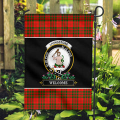 Livingstone Tartan Crest Garden Flag - Welcome Style