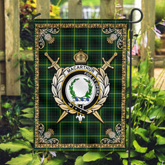 MacArthur Modern Tartan Crest Garden Flag - Celtic Thistle Style