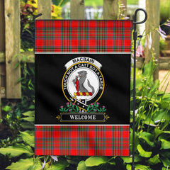 MacBain Tartan Crest Garden Flag - Welcome Style