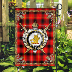 MacIver Modern Tartan Crest Garden Flag - Celtic Thistle Style