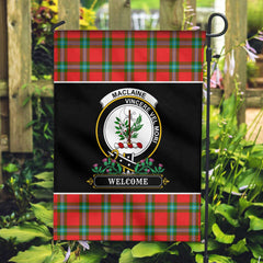 MacLaine of Loch Buie Tartan Crest Garden Flag - Welcome Style