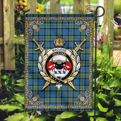 MacLeod of Harris Ancient Tartan Crest Garden Flag - Celtic Thistle Style