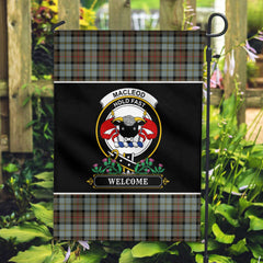 MacLeod of Harris Weathered Tartan Crest Garden Flag - Welcome Style