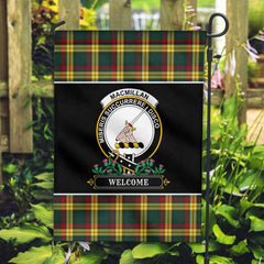 MacMillan Old Modern Tartan Crest Garden Flag - Welcome Style