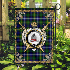 MacNeil of Barra Modern Tartan Crest Garden Flag - Celtic Thistle Style