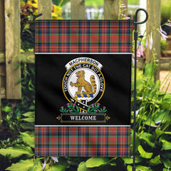 MacPherson Ancient Tartan Crest Garden Flag - Welcome Style