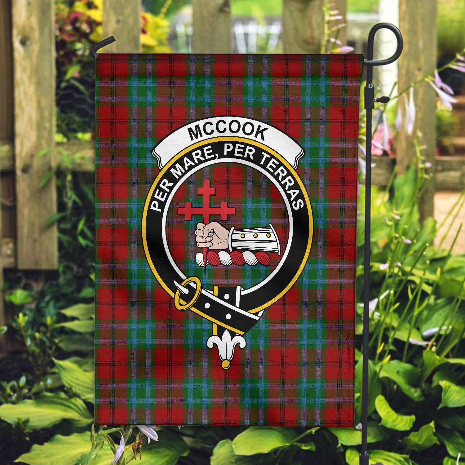 McCook Tartan Crest Garden Flag