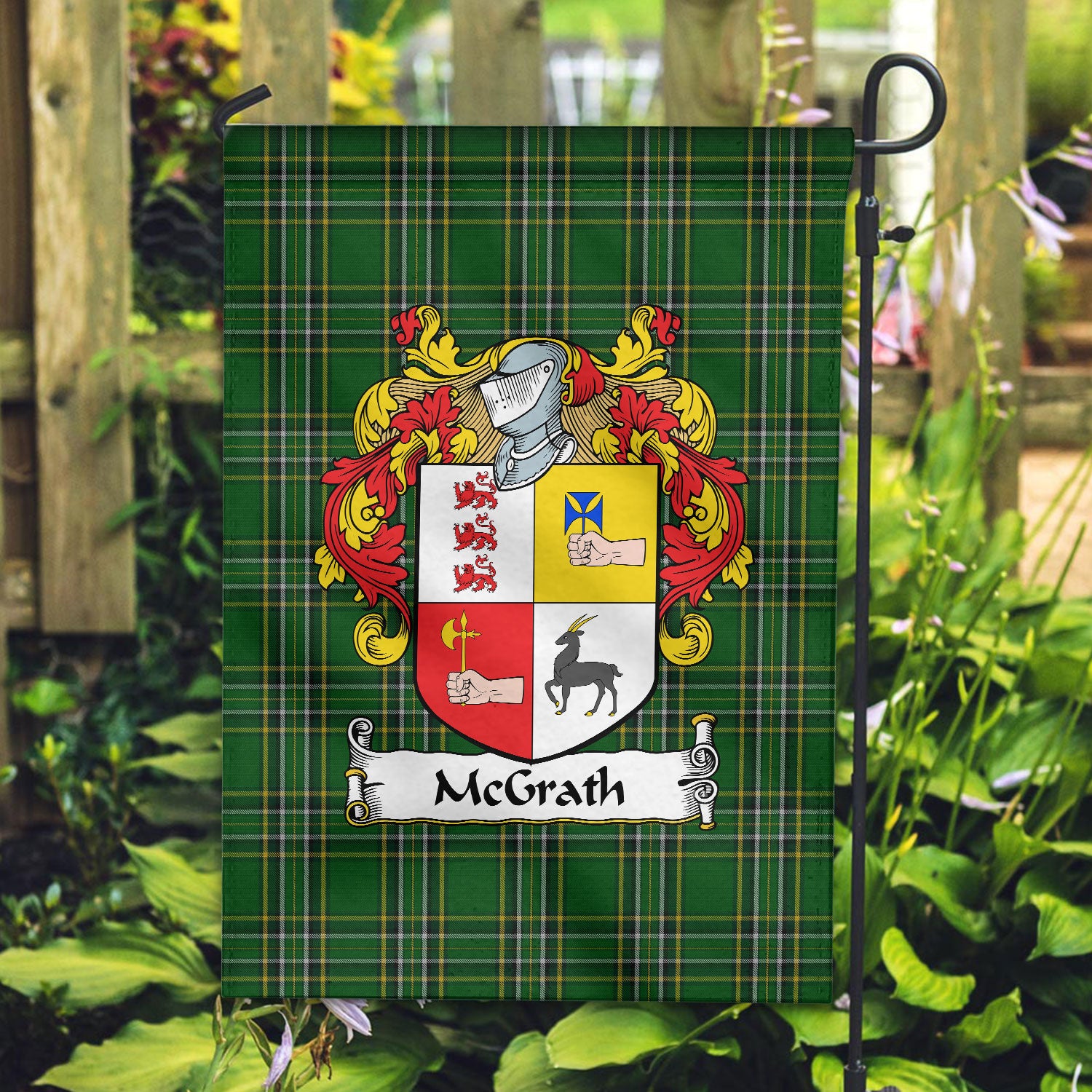 McGrath Tartan Crest Garden Flag