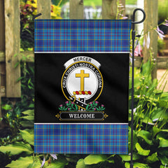 Mercer Modern Tartan Crest Garden Flag - Welcome Style