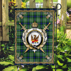 Mow Tartan Crest Garden Flag - Celtic Thistle Style