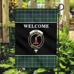 Orr Tartan Crest Black Garden Flag