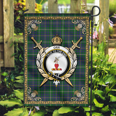 Orr Tartan Crest Garden Flag - Celtic Thistle Style