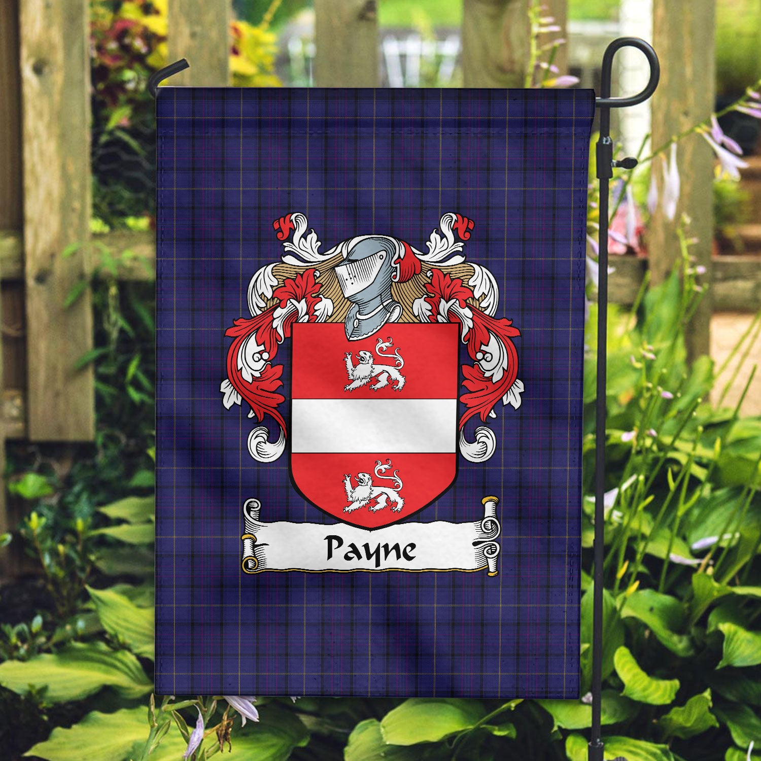 Payne Tartan Crest Garden Flag