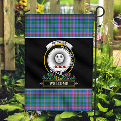 Pitcairn Hunting Tartan Crest Garden Flag - Welcome Style