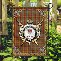 Reid Tartan Crest Garden Flag - Celtic Thistle Style