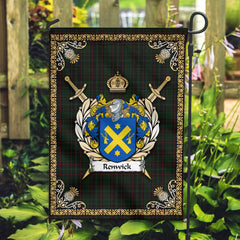 Renwick Tartan Crest Garden Flag - Celtic Thistle Style