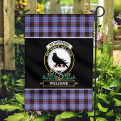 Rutherford Tartan Crest Garden Flag - Welcome Style