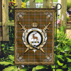 Scott Brown Modern Tartan Crest Garden Flag - Celtic Thistle Style