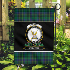 Stewart Hunting Modern Tartan Crest Garden Flag - Welcome Style