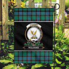 Stewart Old Ancient Tartan Crest Garden Flag - Welcome Style