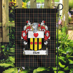 Stott Tartan Crest Garden Flag