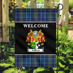 Sullivan Tartan Crest Black Garden Flag