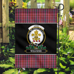 Udny Tartan Crest Garden Flag - Welcome Style