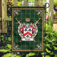 Walsh Tartan Crest Garden Flag - Celtic Thistle Style